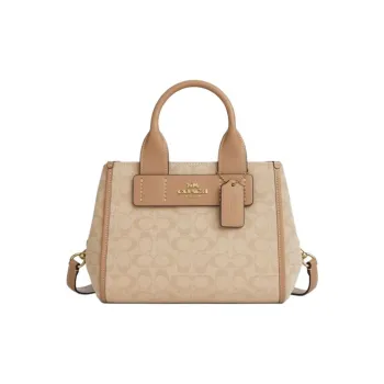 COACH PVC Shoulder Bag, Crossbody Bag, Handbag Women's Dark Natural