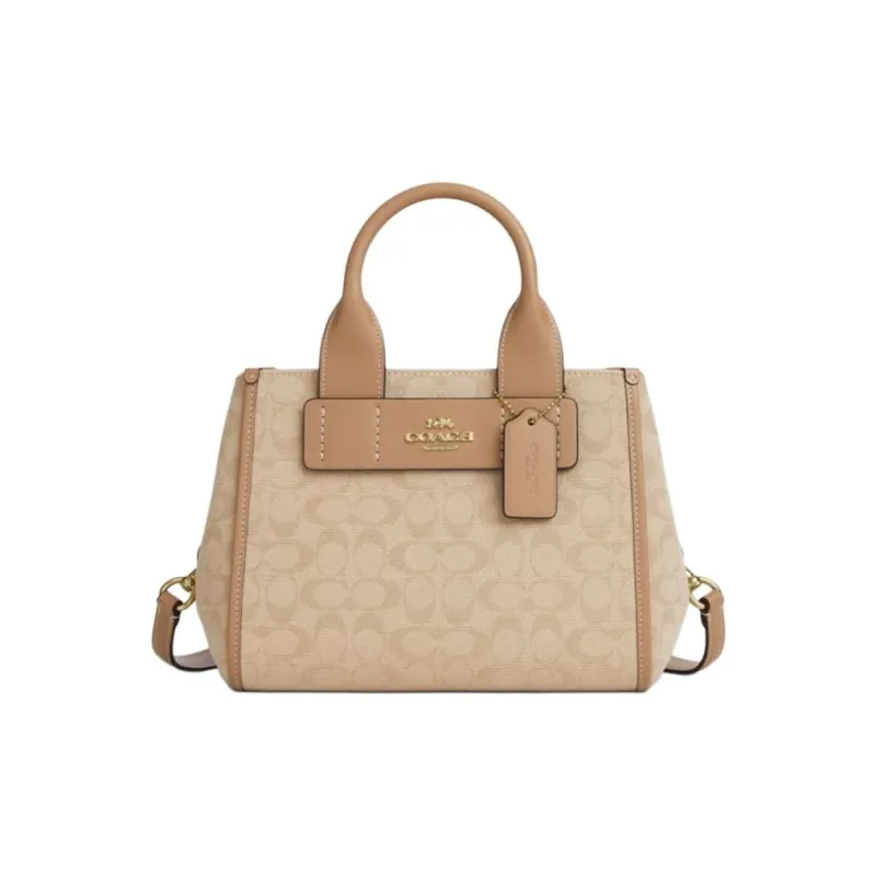 COACH PVC Shoulder Bag, Crossbody Bag, Handbag Women's Dark Natural-0