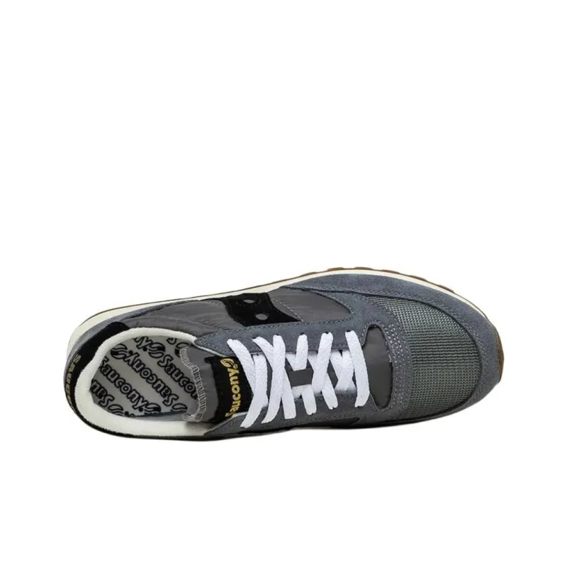Saucony Jazz Original Vintage Anti Slip Wear Resistant Low Top Casual Shoes Unisex Gray-3