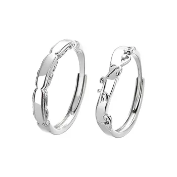 CHIC ZONE Adjustable Opening 1 Pair Rings Unisex