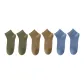 Ankle Socks (2 Army Green+2 Light Coffee+Gray Blue)