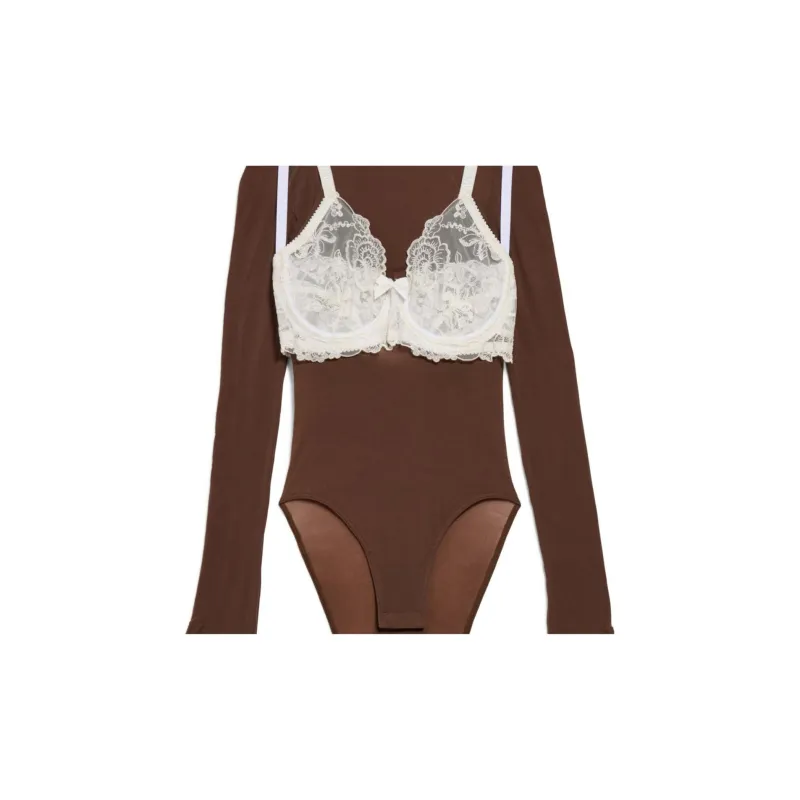 Balenciaga Bodysuits Slim Fit Women's Umber-2