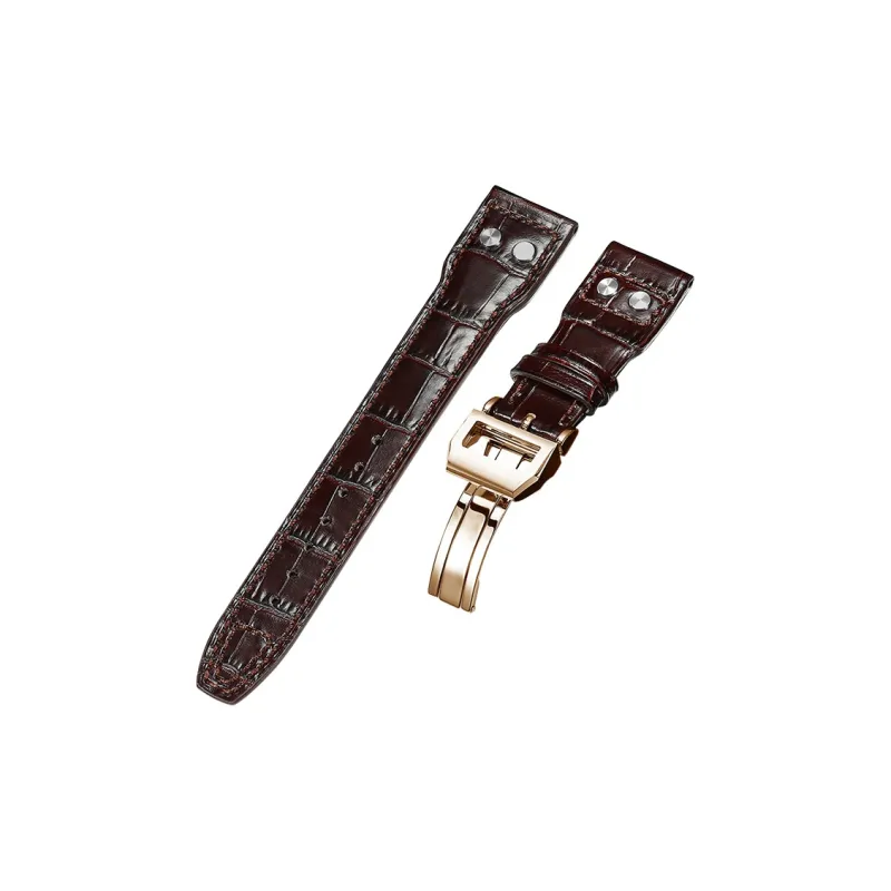 MILANQIAN M&Q Watch Band IWC Compatibility 190mm Cowhide Leather Material Unisex-11