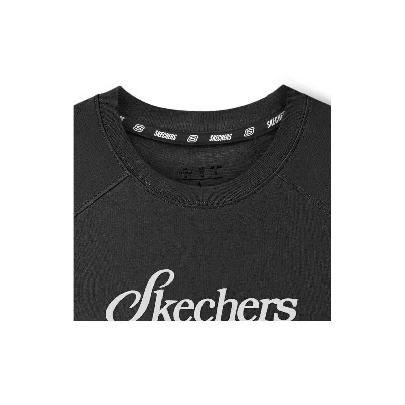 Skechers Sports Life Collection Raglan Sleeve T Shirt Women's Carbon Black-3