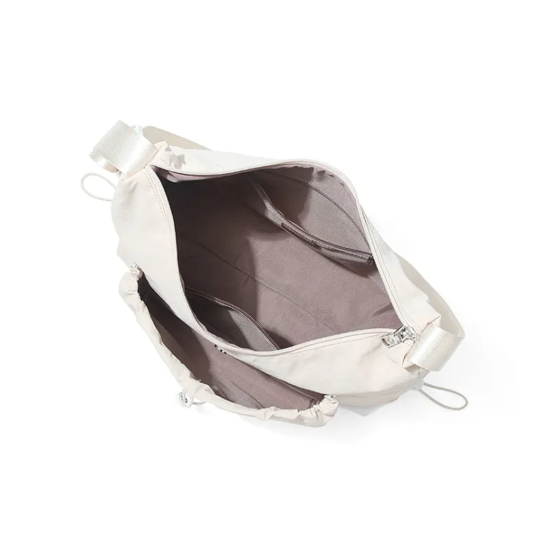 MAKEUP KITTEN Nylon Fabric Shoulder Bag Crossbody Bag Women's Apricot-2