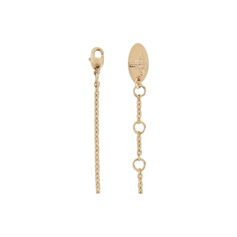 Vivienne Westwood Brass Bracelets Unisex Blue Diamond/Gold-3