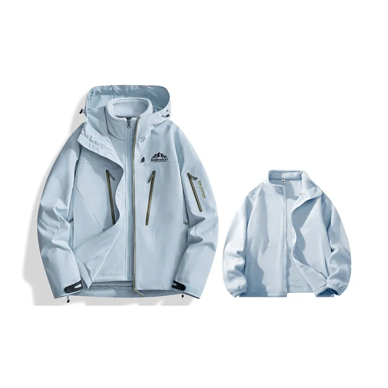 BOBBY ABLEY Water-Resistant Windproof Wear-Resistant Windbreaker Jacket Unisex Dragon Scales Yellow-30