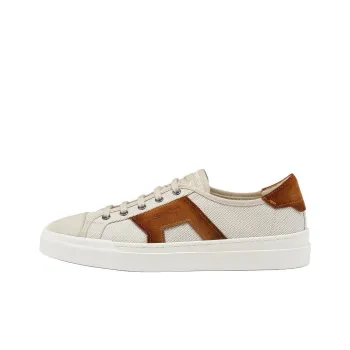 Santoni Suede panel Canvas Sneakers