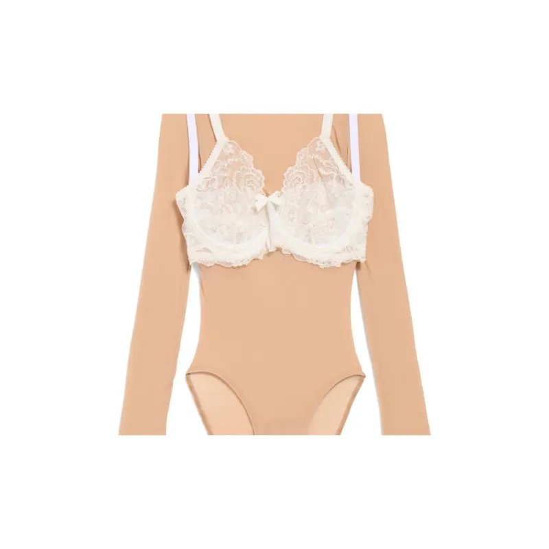 Balenciaga Bodysuits Slim Fit Women's Apricot-2