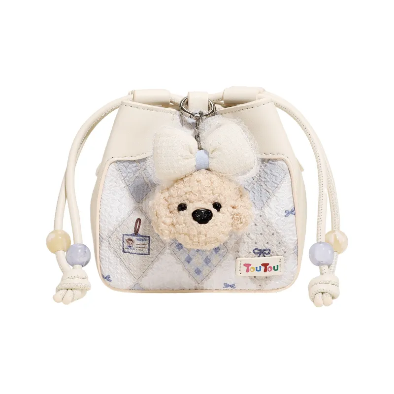 TOUTOU Synthetic Leather Shoulder Bag Regular Women's Cream White-0