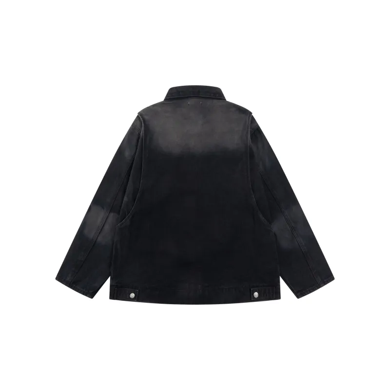 YINLEI Denim Jacket Unisex Black-1