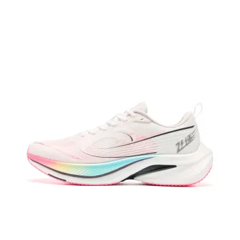 QIAODAN Anti-Slip Wear-Resistant Low-Top Casual Running Shoes Women's White Pink