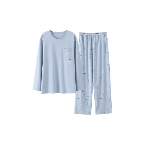 Pretty Lady Pajama Set Men's Light Blue