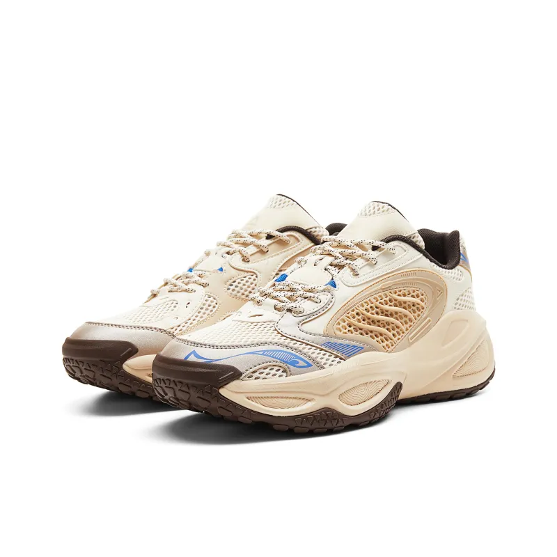PEAK Anti-Slip And Wear-Resistant Breathable Low-Top Chunky Sneakers Unisex Light Khaki-2
