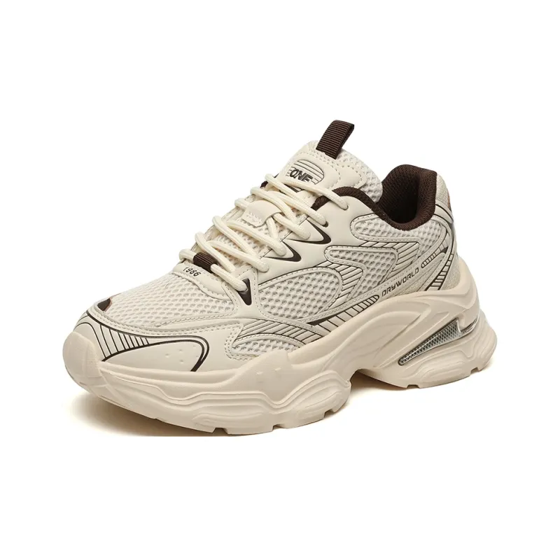 DRYWORLD Cushioning Breathable Low-Top Chunky Sneakers Unisex-2