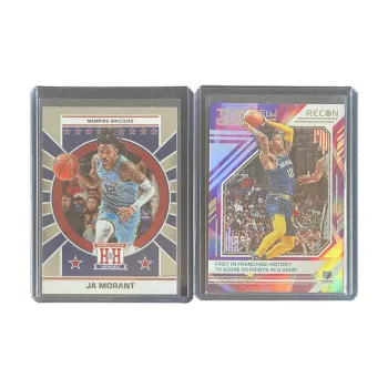 PANINI 2021 22 PANINI Grizzlies Ja Morant Silver Fold Special Card Sports Cards 2 Pcs