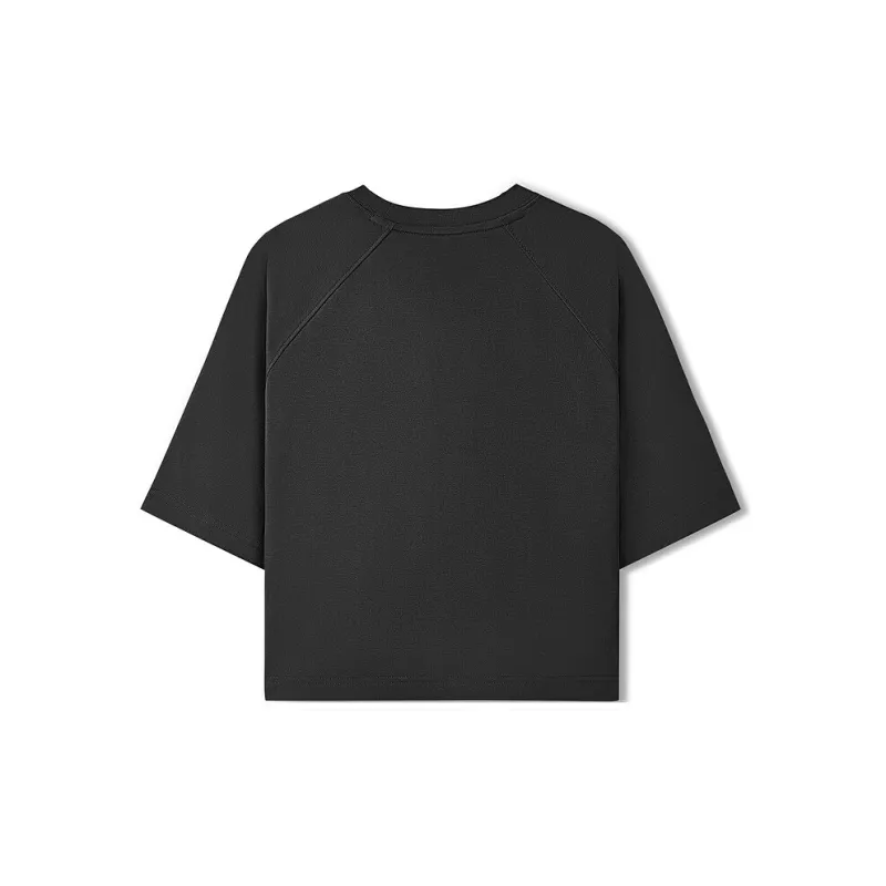 Skechers Sports Life Collection Raglan Sleeve T Shirt Women's Carbon Black-1