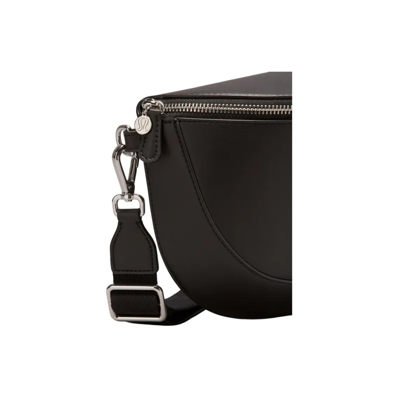 Lululemon Artificial Leather Shoulder Bag, Crossbody Bag Regular Women's Black-2