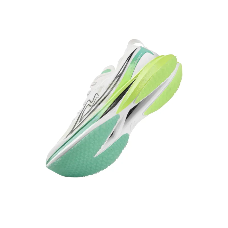 Sonic Cat Breathable Coverage Rebound Low Top Full Length Carbon Plate Training Running Shoes Unisex White Green-4