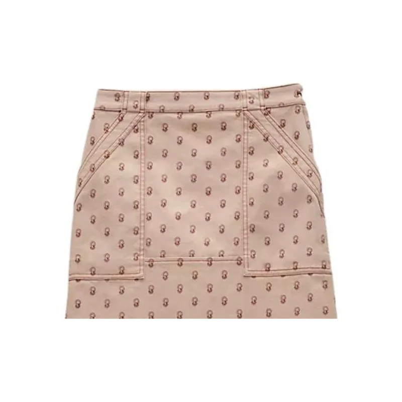 HERMES SS22 Casual Short Skirts Women's Khaki-4