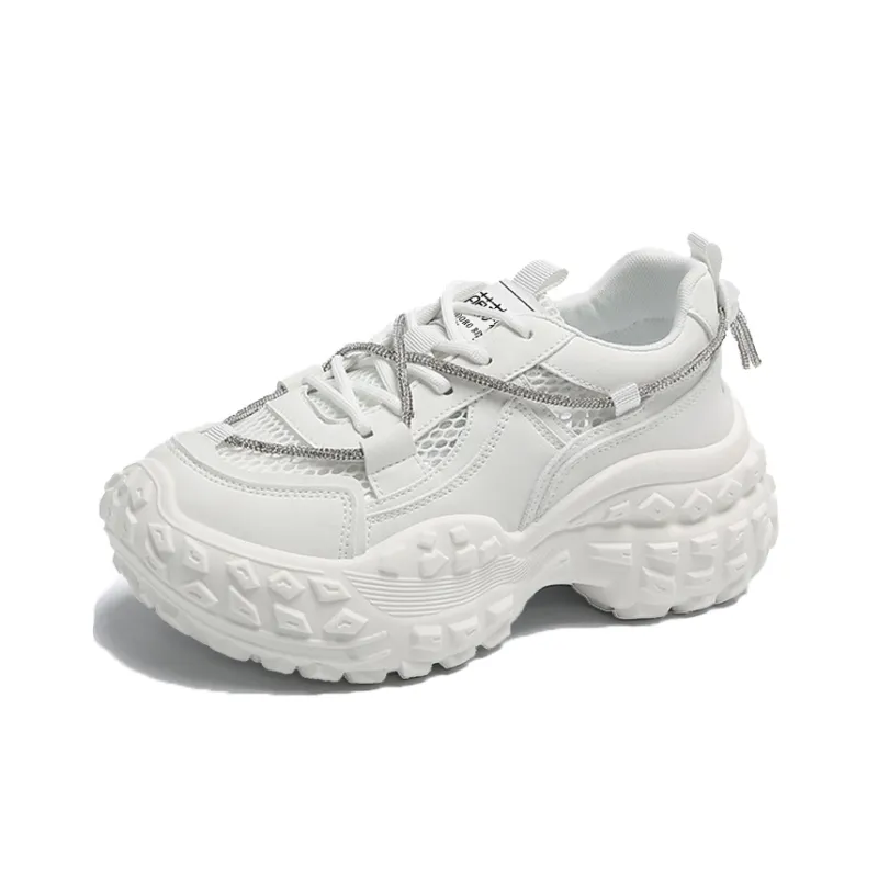 Budding Bear Anti-Slip Wear-Resistant Breathable Height Increasing Low-Top Chunky Sneakers Women's Box-8