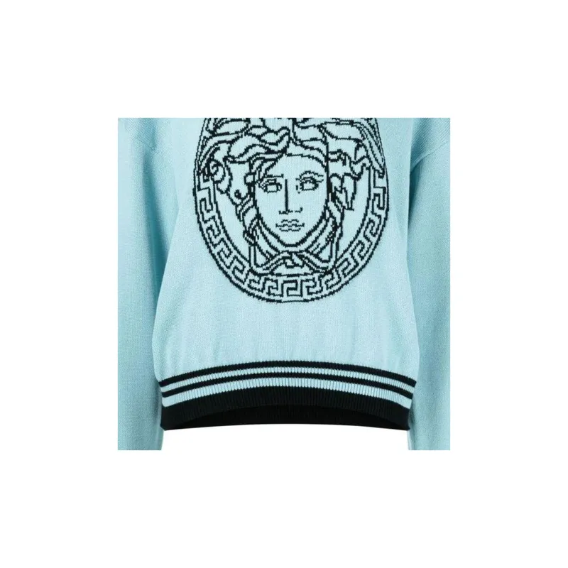 VERSACE Medusa Logo Knit 'Light Blue'-5