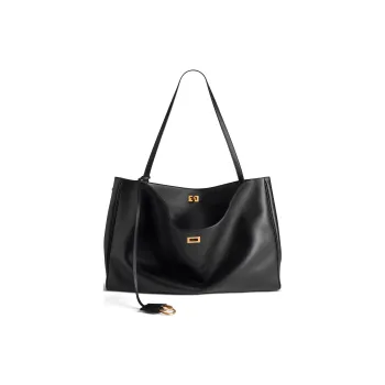Balenciaga Cow Leather Tote Bag Shopping Bag Handbag Women's Black