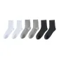 Crew Socks 2 White+2 Light Gray+2 Dark Gray