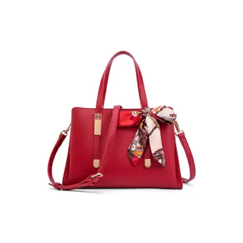 CLEVER& KETCH PU Handbag Regular Women's Red/Black/Blue