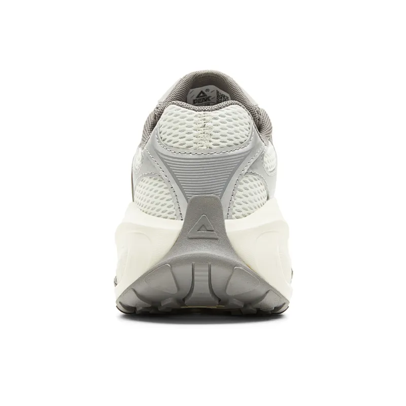 PEAK Anti-Slip And Wear-Resistant Rebound Low-Top Casual Shoes Unisex Canvas White Gray-4