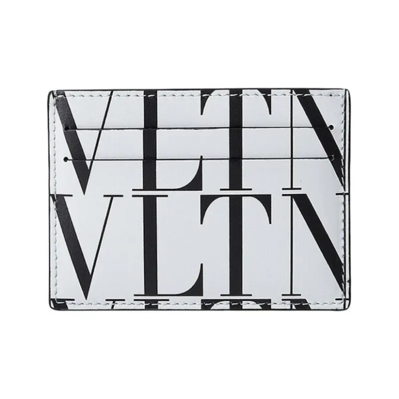 Valentino Leather Card Holder Men's White-1
