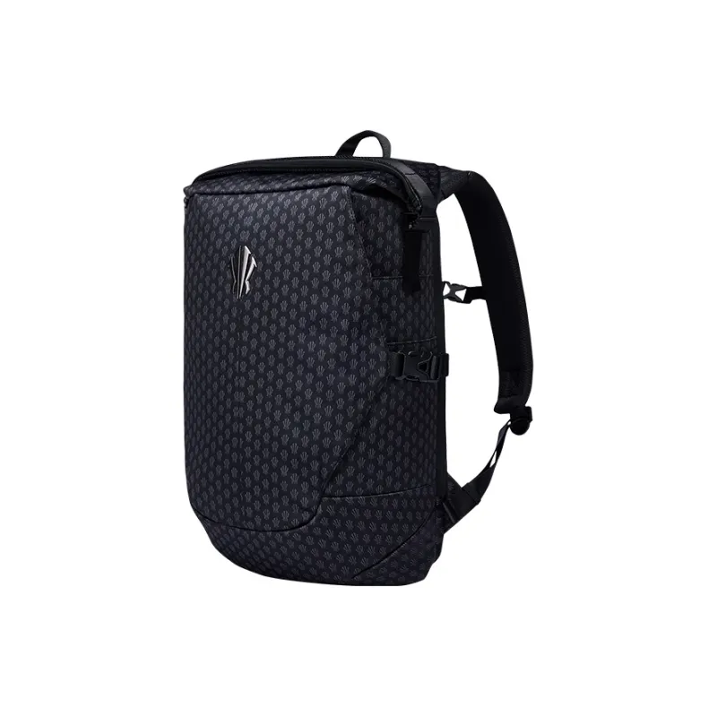 Anta Irving Series Flyknit Jacquard Fabric Backpack Regular Unisex Basic Black-1