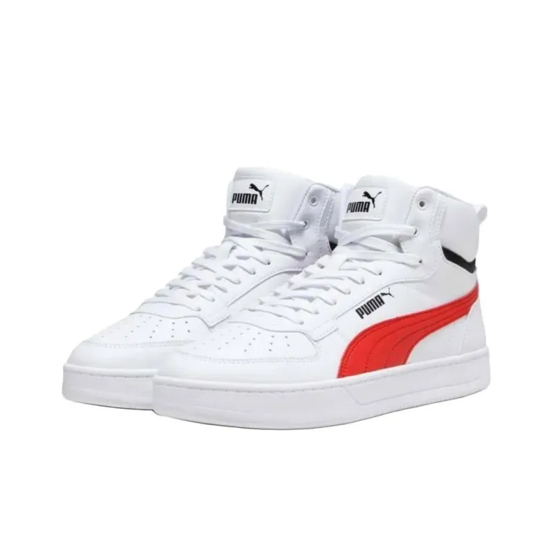 PUMA Smash Vulc V3 Anti-Slip Wear-Resistant High-Top Skateboard Shoes Unisex White-1