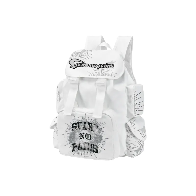 COEXISTENCE Polyester Commute Travel Versatile Backpacks Large Size Unisex White-34
