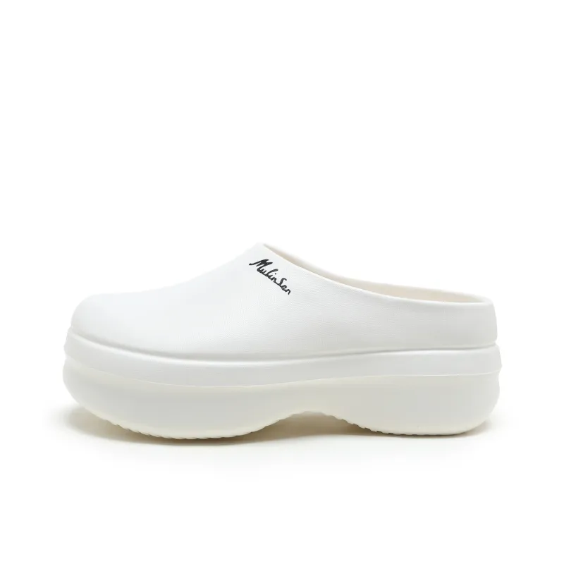 Mulinsen EVA Slip-Resistant Wrap-toe Slippers Unisex White-0