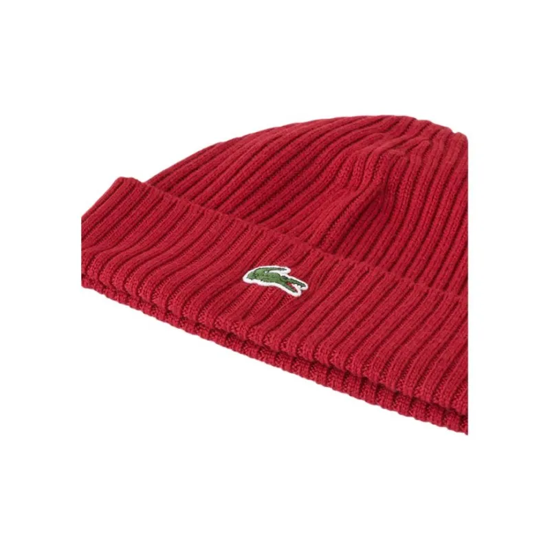 LACOSTE Logo patch Wool Beanie-3
