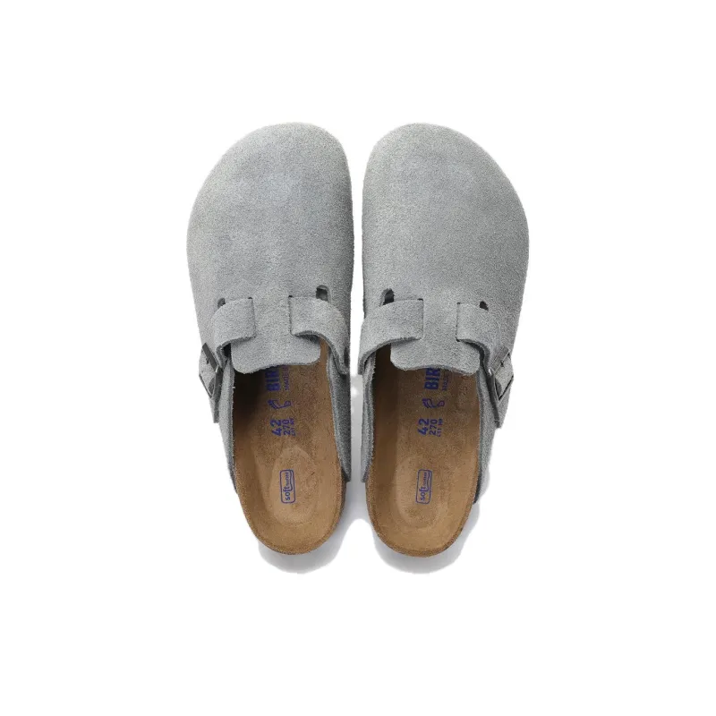 Birkenstock Boston Wrap-toe Slippers Unisex Gray Regular-3