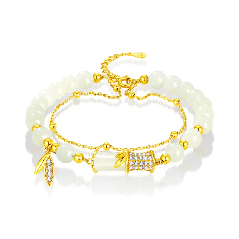 ZSY Bracelets Pale Greenish White Jade Women's-0