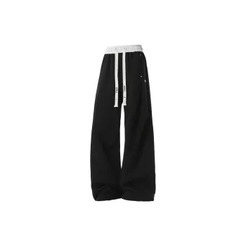 HOKLV Knitted Sports Pants Unisex Black