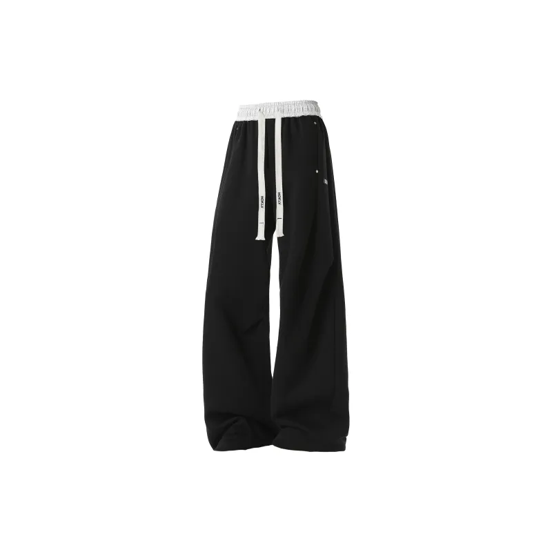 HOKLV Knitted Sports Pants Unisex Black-0