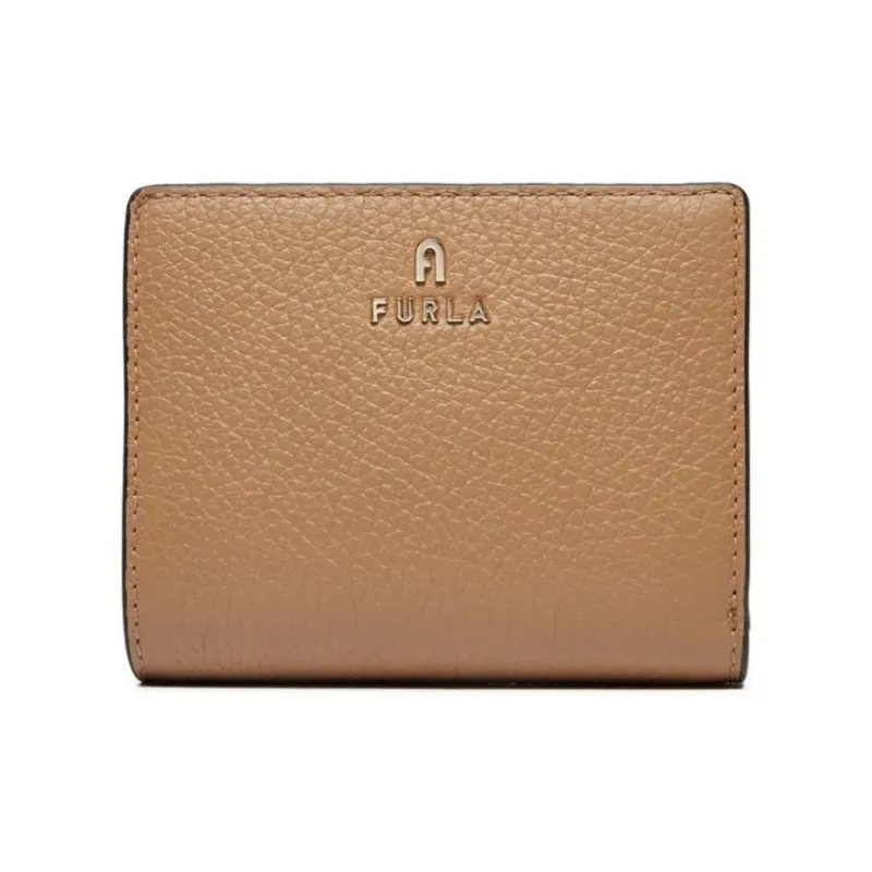 Furla Grain Leather Wallet Women's Beige-0