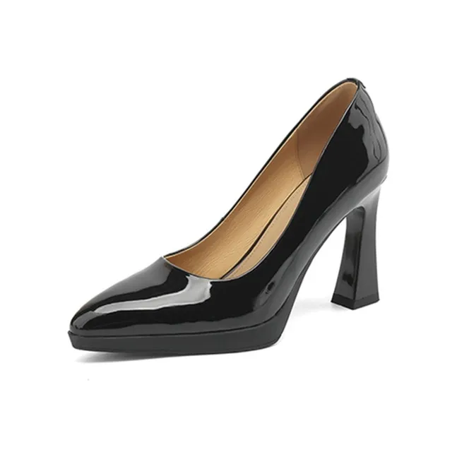 Bai Shiting Chunky Heel High Heels Women's-0