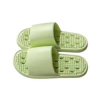 LUNNIFEIYA Bathroom Home Indoor Bathing Slip Resistant Mesh Drainage Quick Dry Massage EVA Slippers