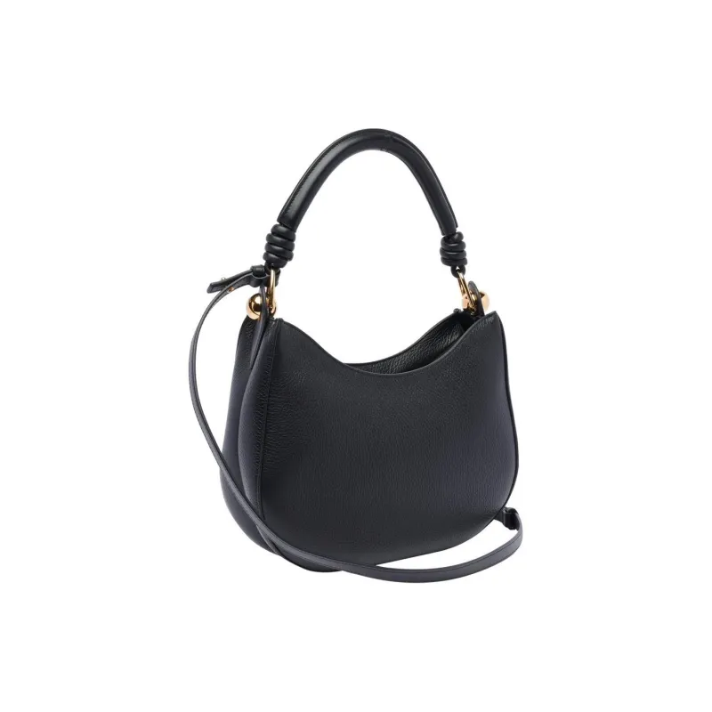 Furla Leather Hobo Bag, Shoulder Bag, Crossbody Handbag Trumpets Women's Black-4