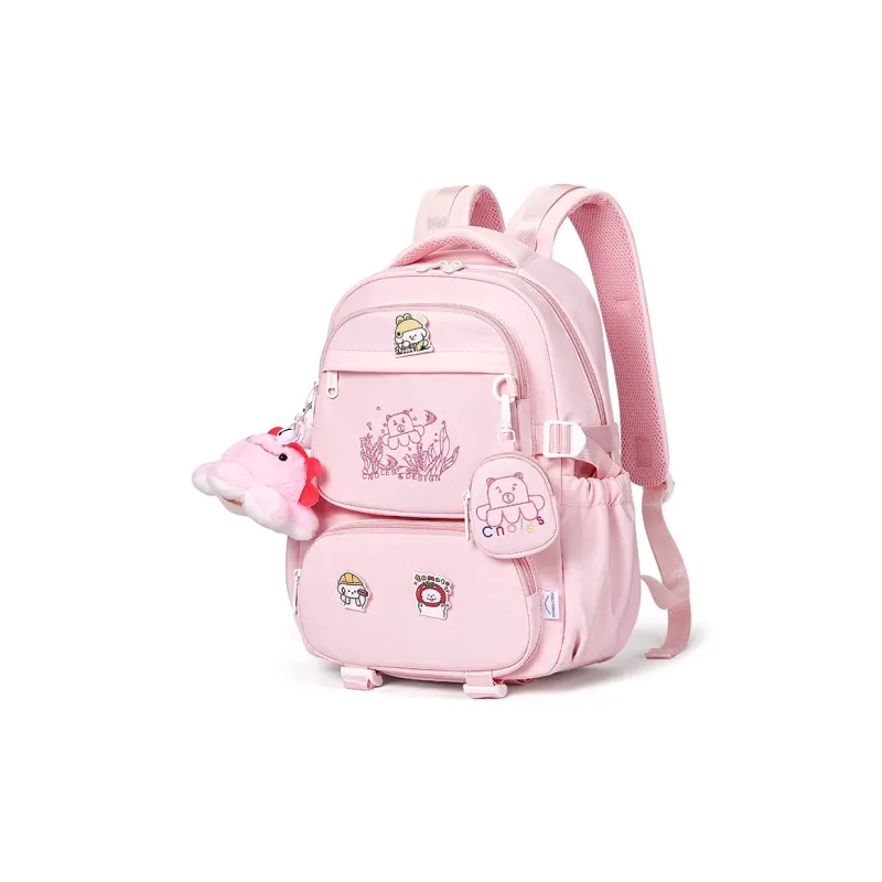 CNOLES Fabric Backpack Women's Pink Cream/Cream White-1