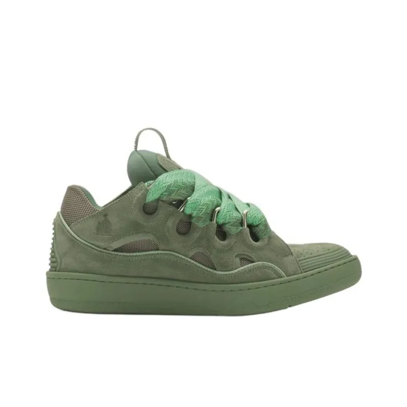Lanvin Curb Low-Top Skateboard Shoes Unisex Green-1