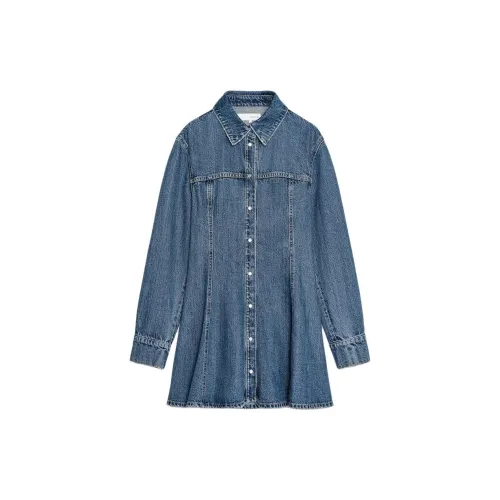 ZARA Trf Long-Sleeved Dresses Women's Blue