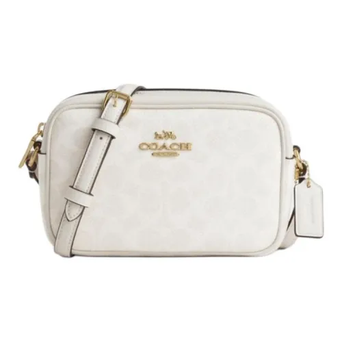 COACH Jamie Artificial Leather Camera Bags Crossbody Bag Shoulder Bag Mini Women's White & Chalk White