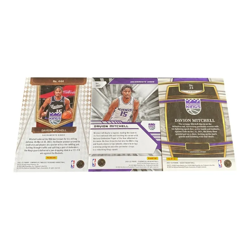 PANINI 2021-22 PANINI King Mitchell Rising Stars RC Silver Foil Special Card Sports Cards 3 Pcs-1