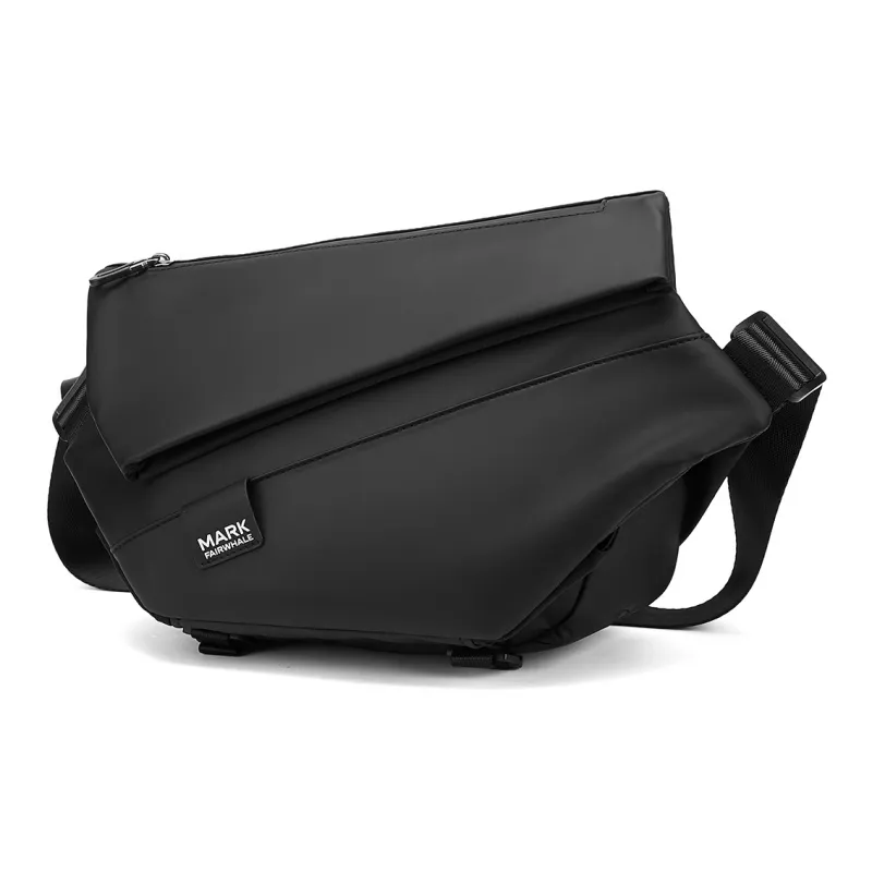 FAIRWHALE PU Envelope Bag, Crossbody Bag Regular Unisex Black/Gray Black-0